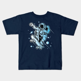 Skater Astronaut in the Space Kids T-Shirt